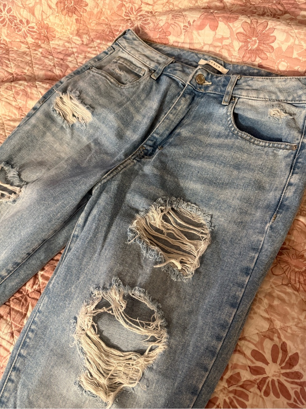 PacSun Light Blue Distressed Boyfriend Jeans